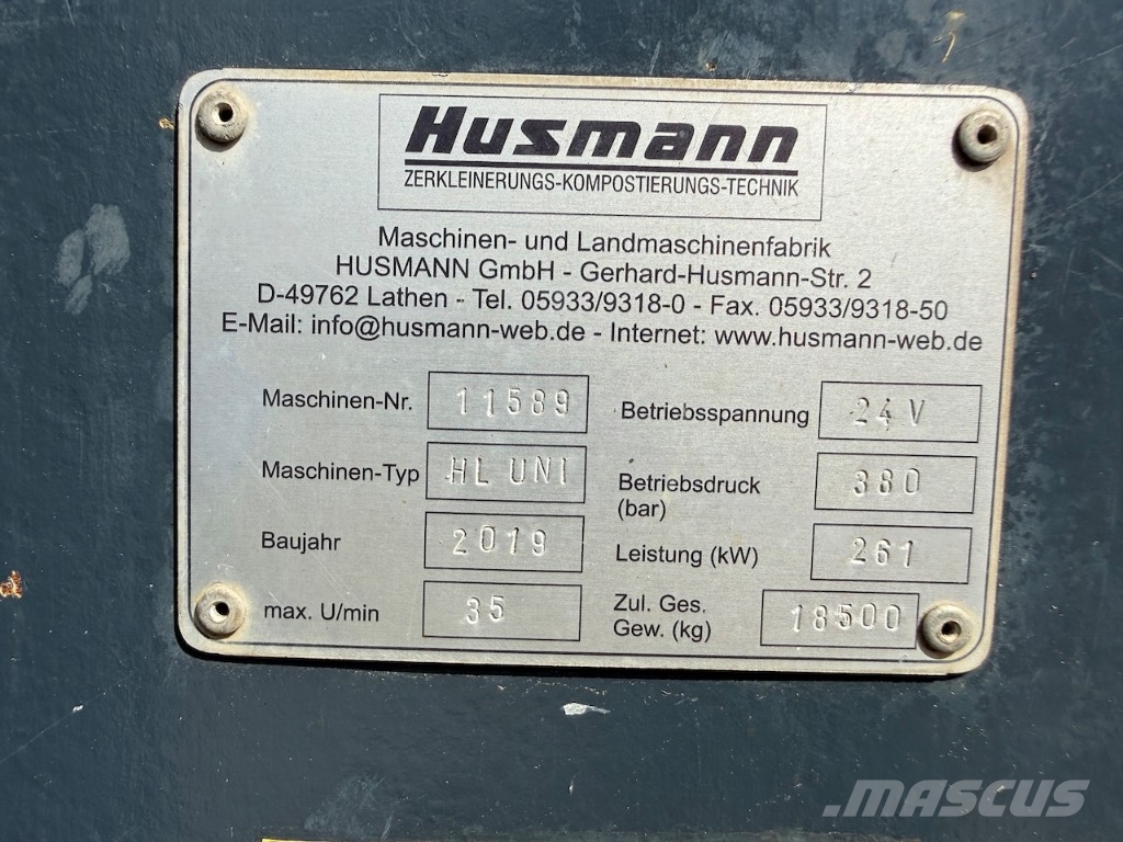 Husmann HL UNI 7.5 DH - HL II - UNI - HL UNI 75 آلات تمزيق المخلفات