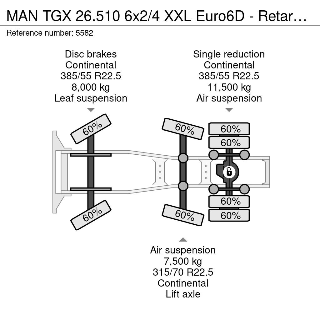 MAN TGX 26.510 6x2/4 XXL Euro6D - Retarder - Lift/Stee Vilcēji