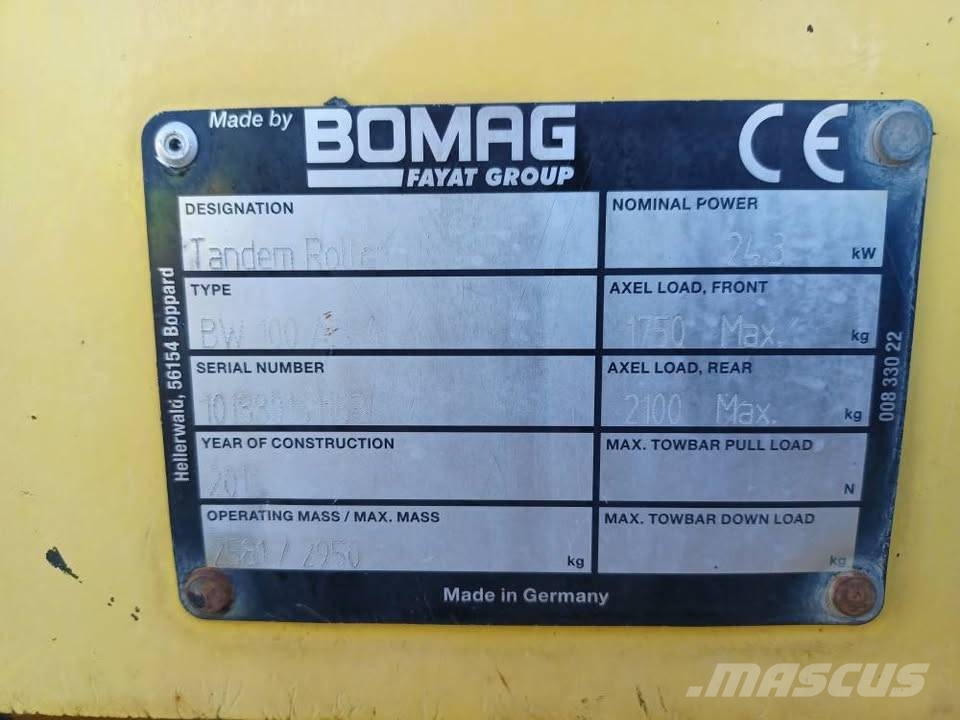Bomag BW 100 AD-4 Tvilling tromle