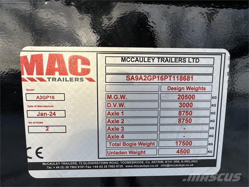 MAC A2GP16 Kipperaanhangers