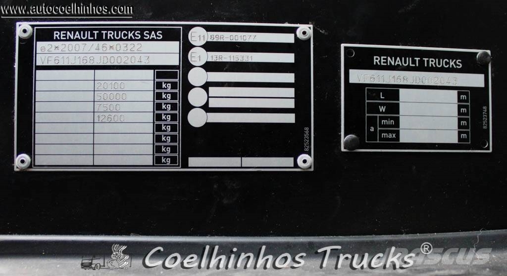 Renault T 380 Camiones con caja de remolque