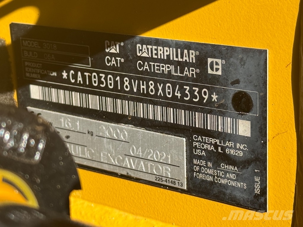 CAT 301.8 A/C Mini rýpadlá < 7t