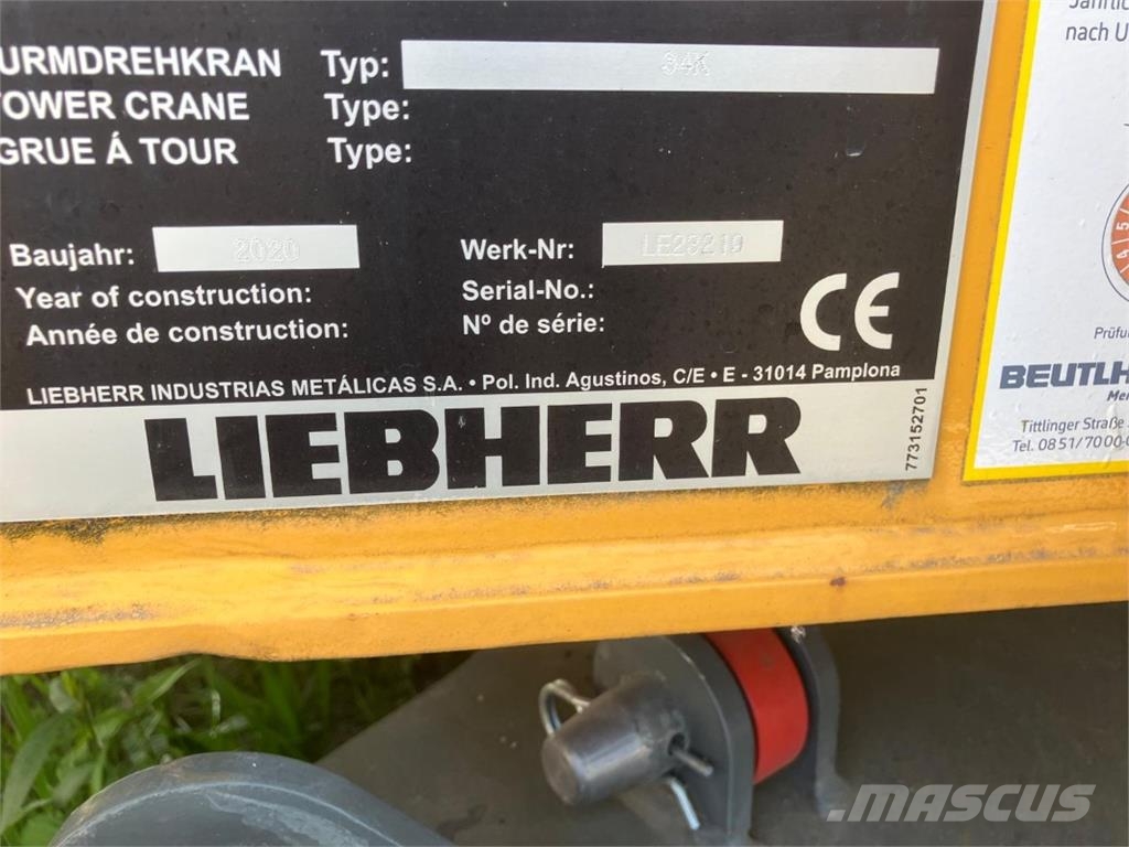 Liebherr 34K Tower cranes