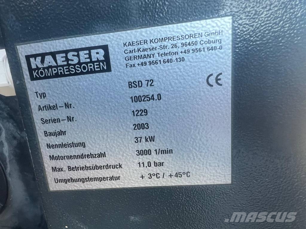 Kaeser BSD 72 Compressor, Kompressor Compressors