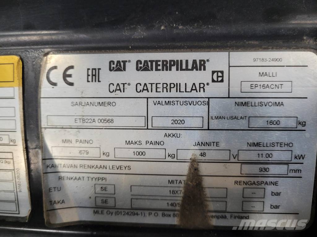 CAT EP16 ACNT / MYYTY ! Akumulátorové vozíky