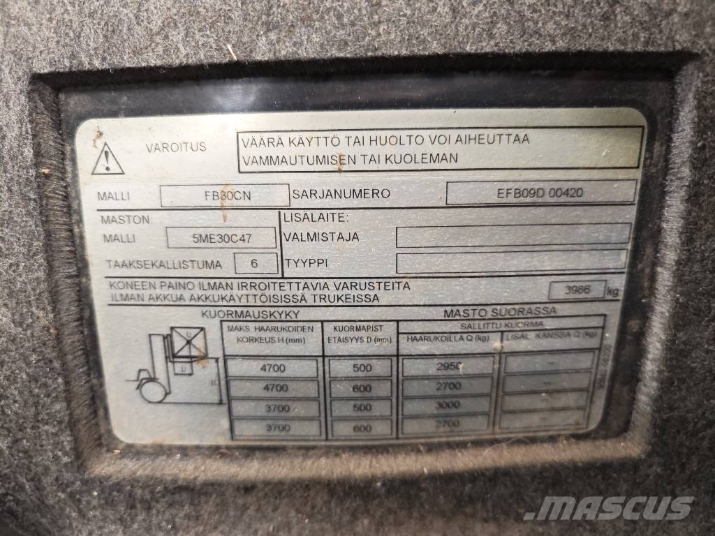 Mitsubishi FB 30 CN Electric forklifts