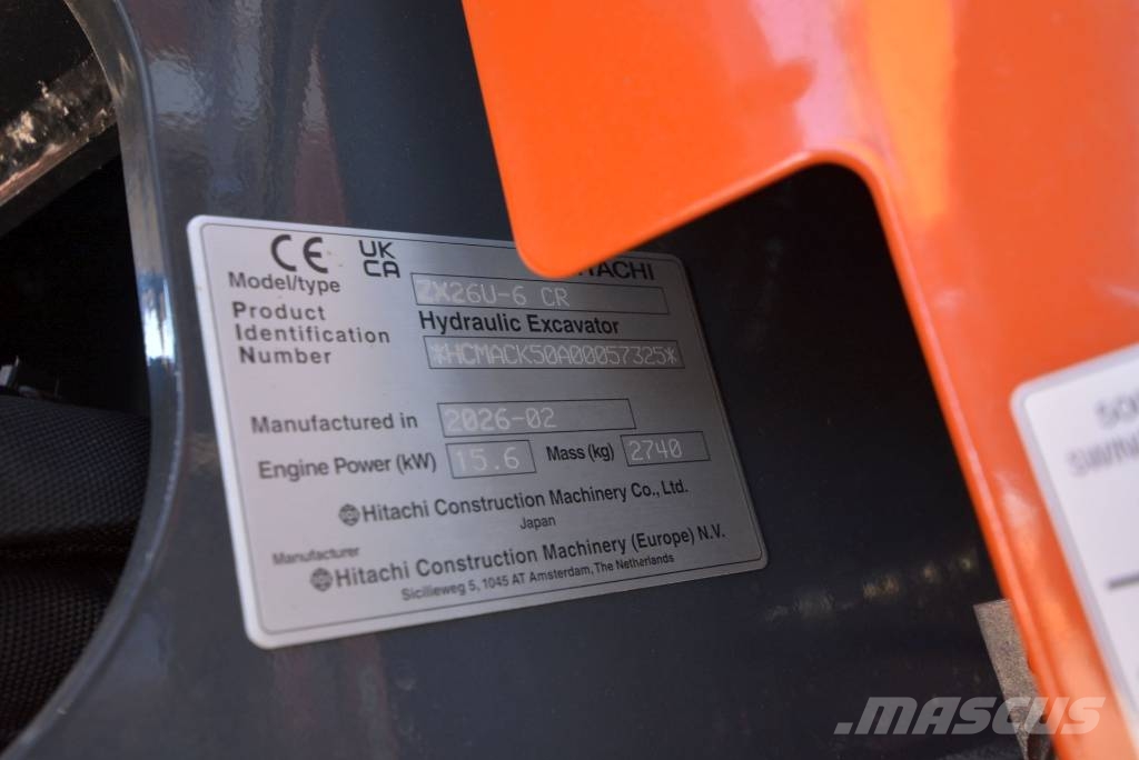 Hitachi ZX 26 U-6 MTC Mini excavadoras < 7t
