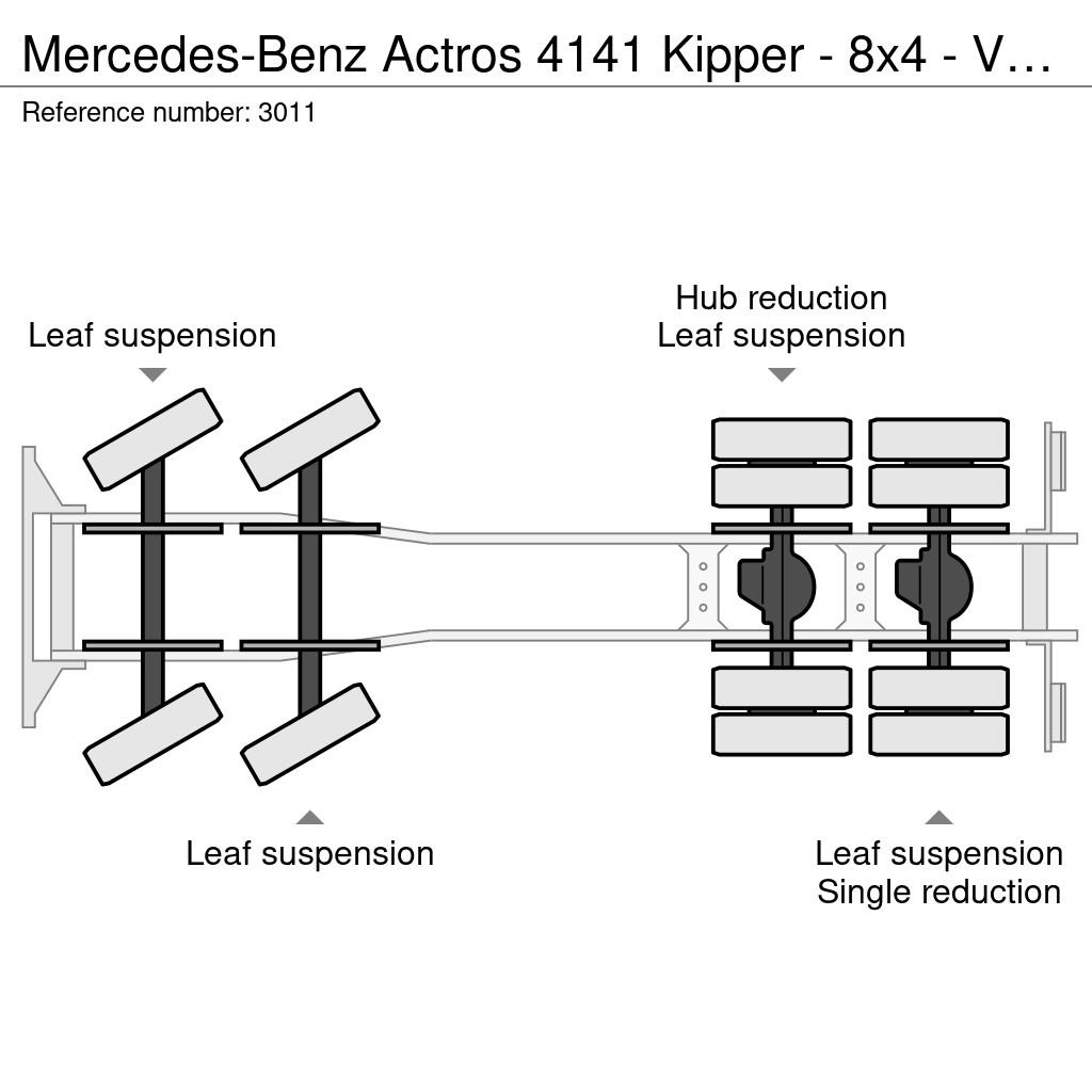 Mercedes-Benz Actros 4141 Kipper - 8x4 - V6 - Big Axles - Manual شاحنات قلابة