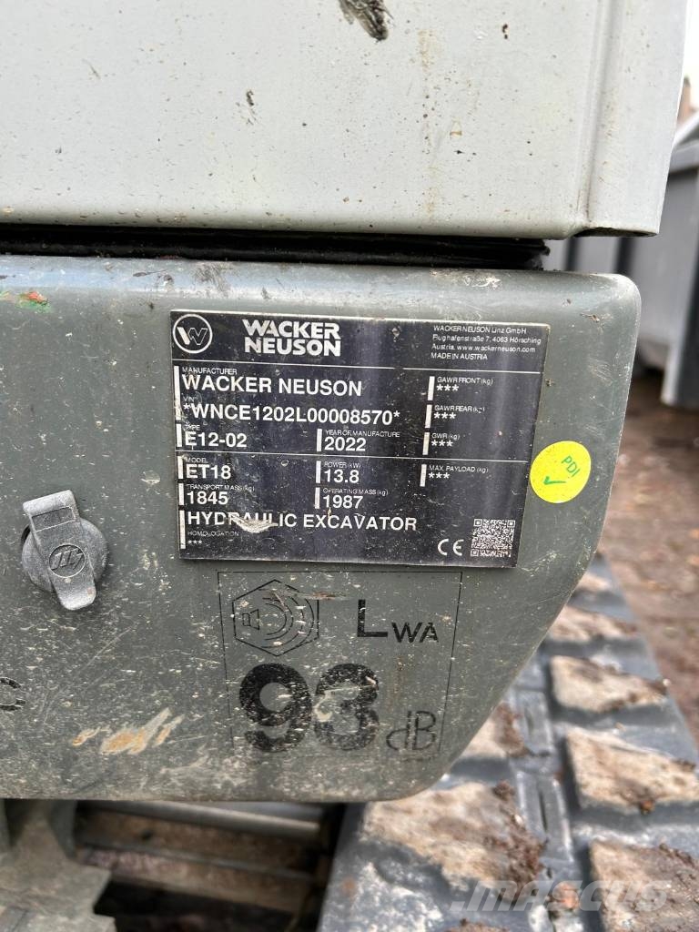 Wacker Neuson ET 18 Mini ekskavatori < 7 t