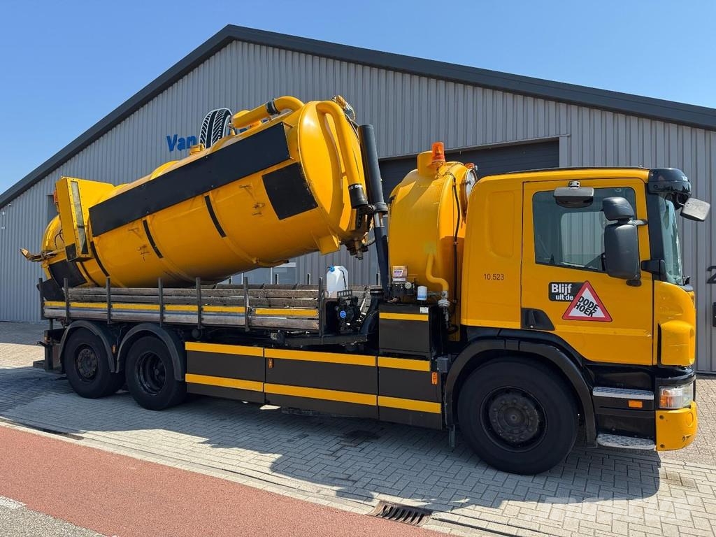 Scania P114-340 6x2 Saug- / Druck, Vacuum, 15.000 Ltr + C Camiones aspiradores/combi