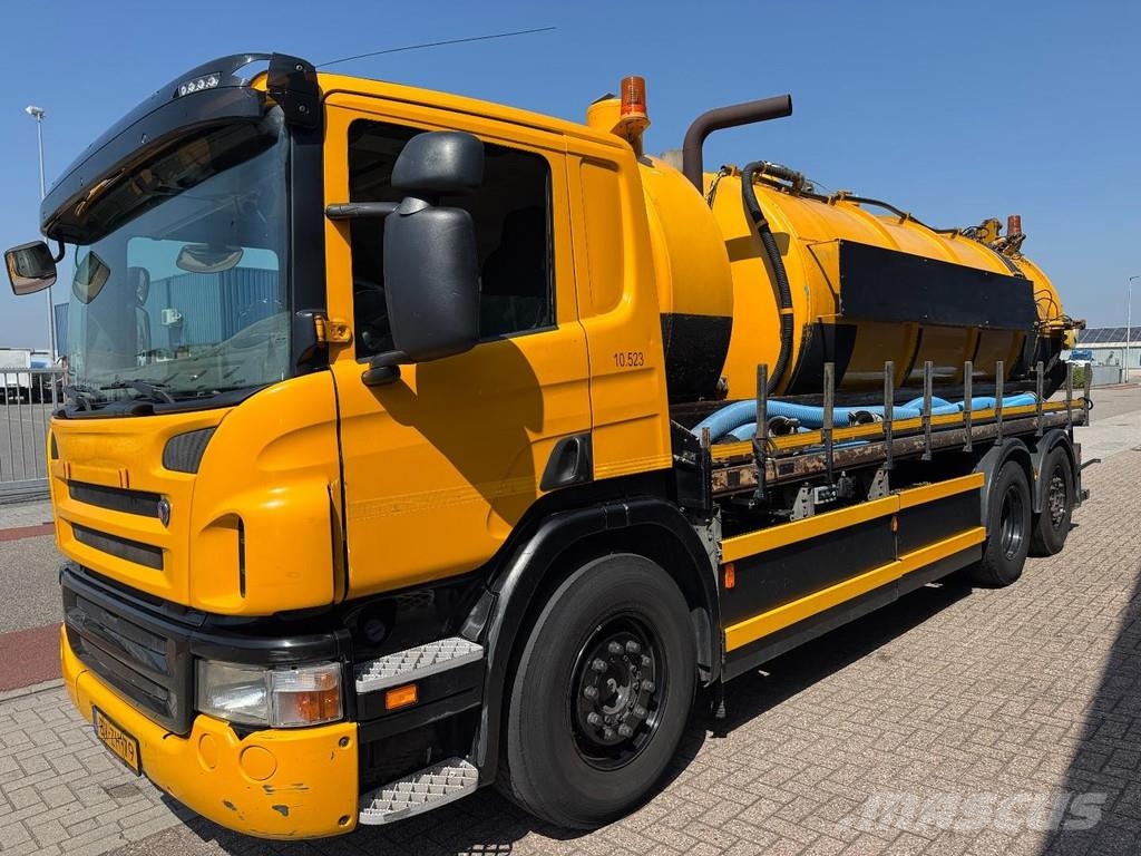 Scania P114-340 6x2 Saug- / Druck, Vacuum, 15.000 Ltr + C Camiones aspiradores/combi