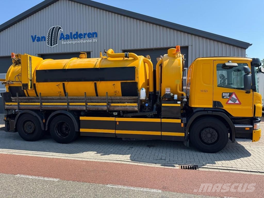 Scania P114-340 6x2 Saug- / Druck, Vacuum, 15.000 Ltr + C Camiones aspiradores/combi