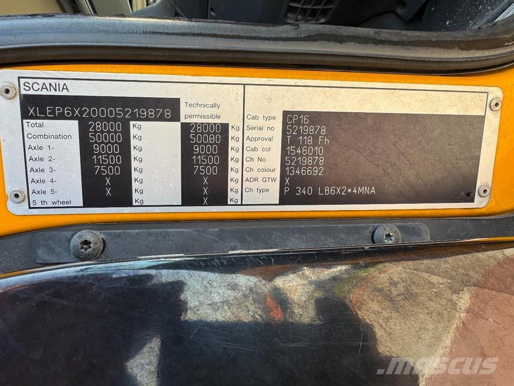 Scania P114-340 6x2 Saug- / Druck, Vacuum, 15.000 Ltr + C Camiones aspiradores/combi