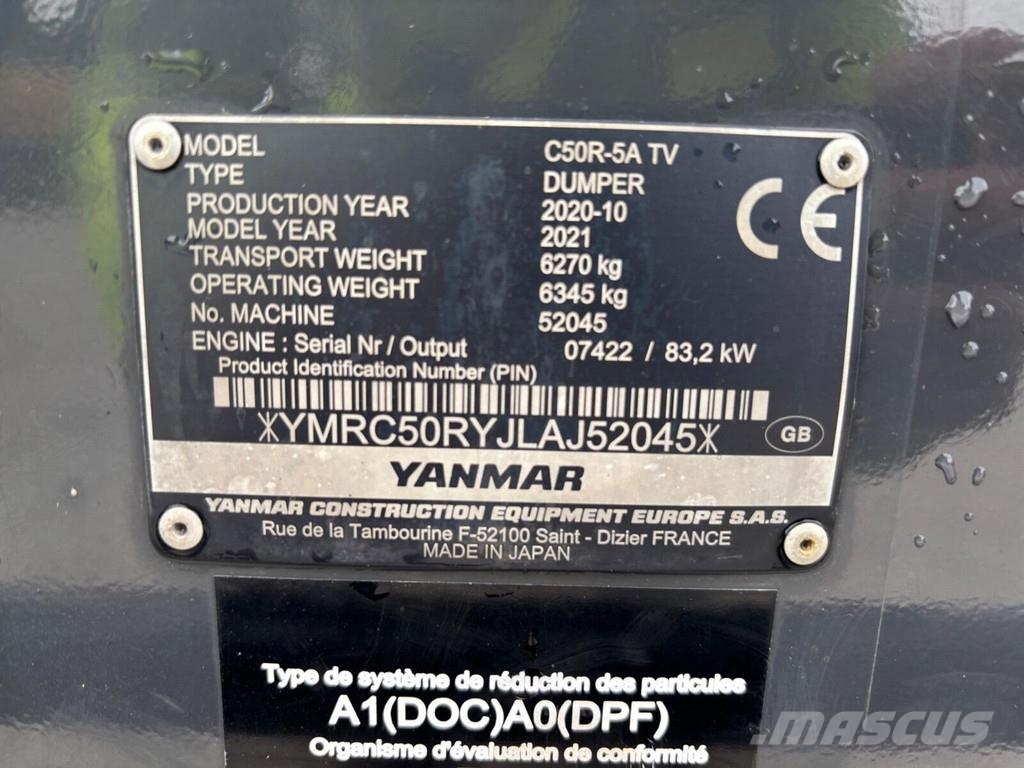 Yanmar C50R-5A TV Vikšrinė savivartė technika