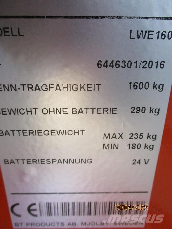 BT LWE160 Elektriline alusesiirdaja