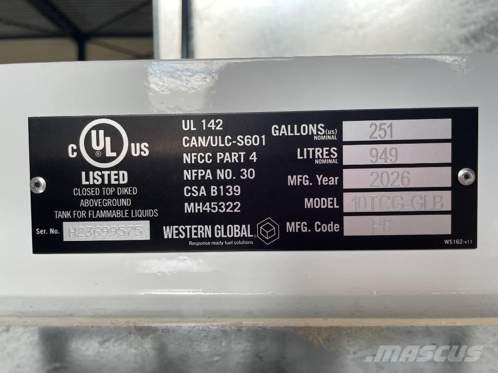 Western Global - 10TCG - 1.000 Liter fuel Tank - DPX-31001 Üzemanyag- és adaléktartályok
