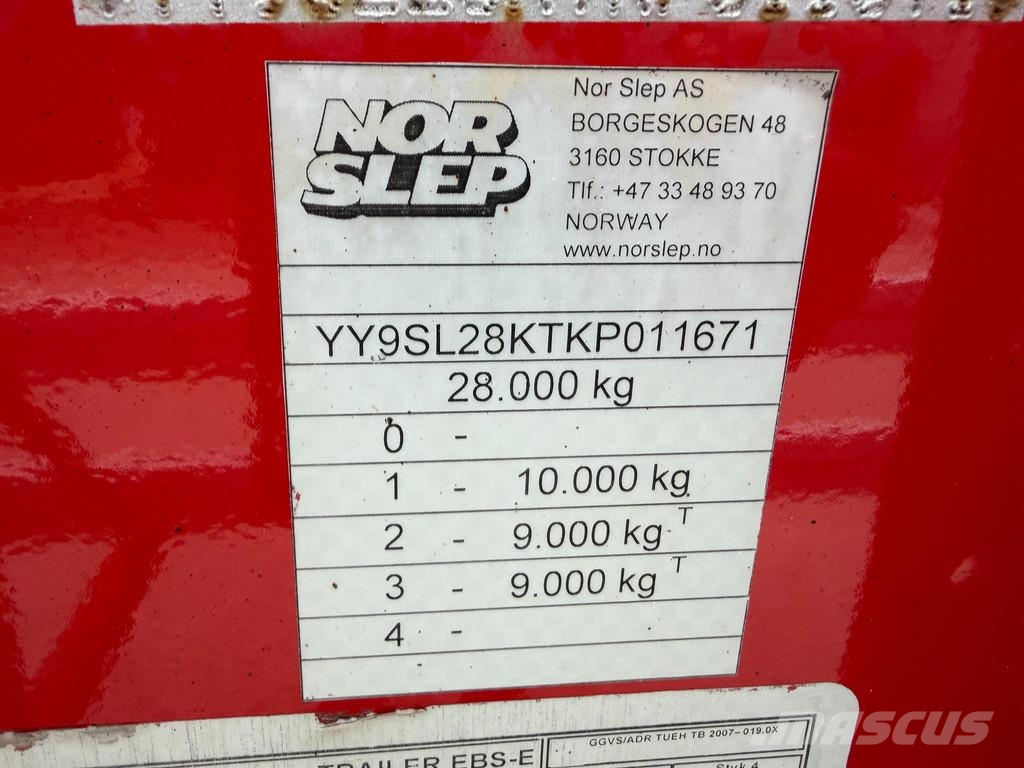 NOR SLEP SL-28KT TIPPER + LIFTING AXLE Other trailers