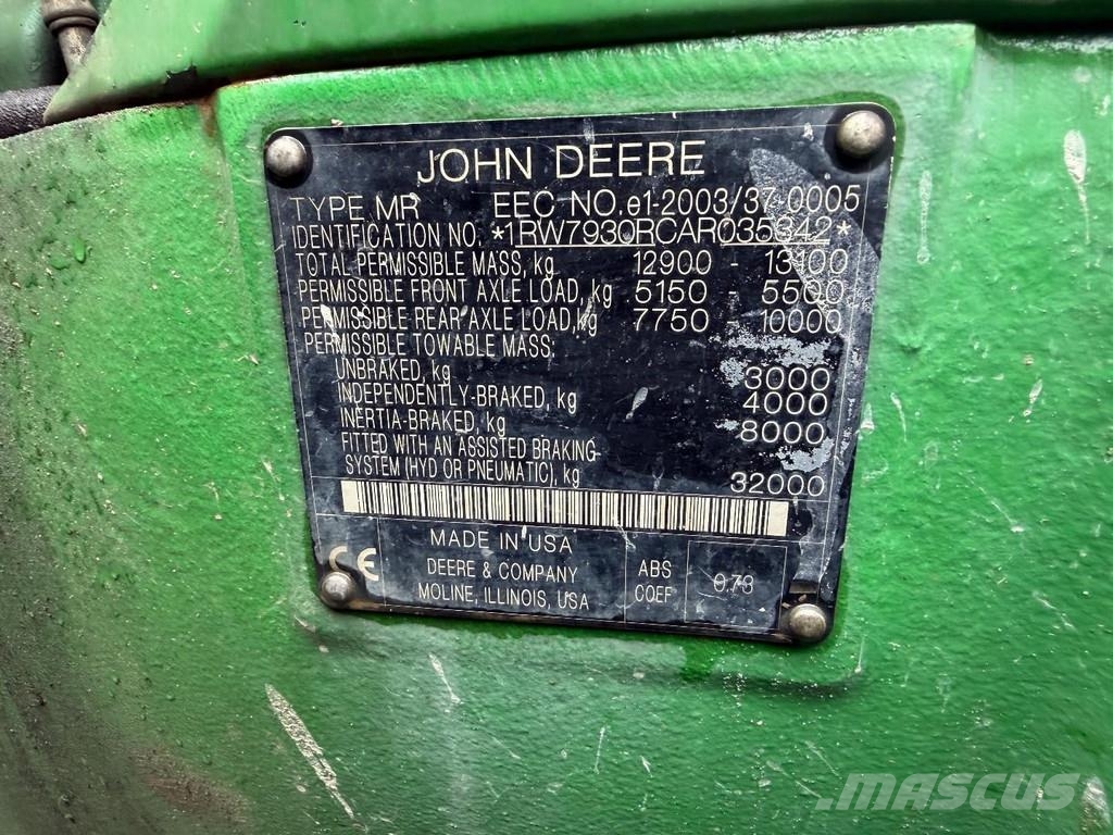 John Deere 7930 PowerQuad - Front PTO Tractoare