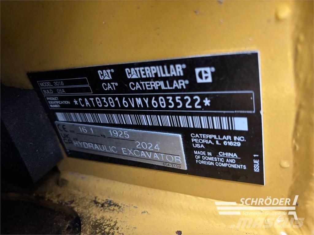 CAT 301.6 Wielgraafmachines