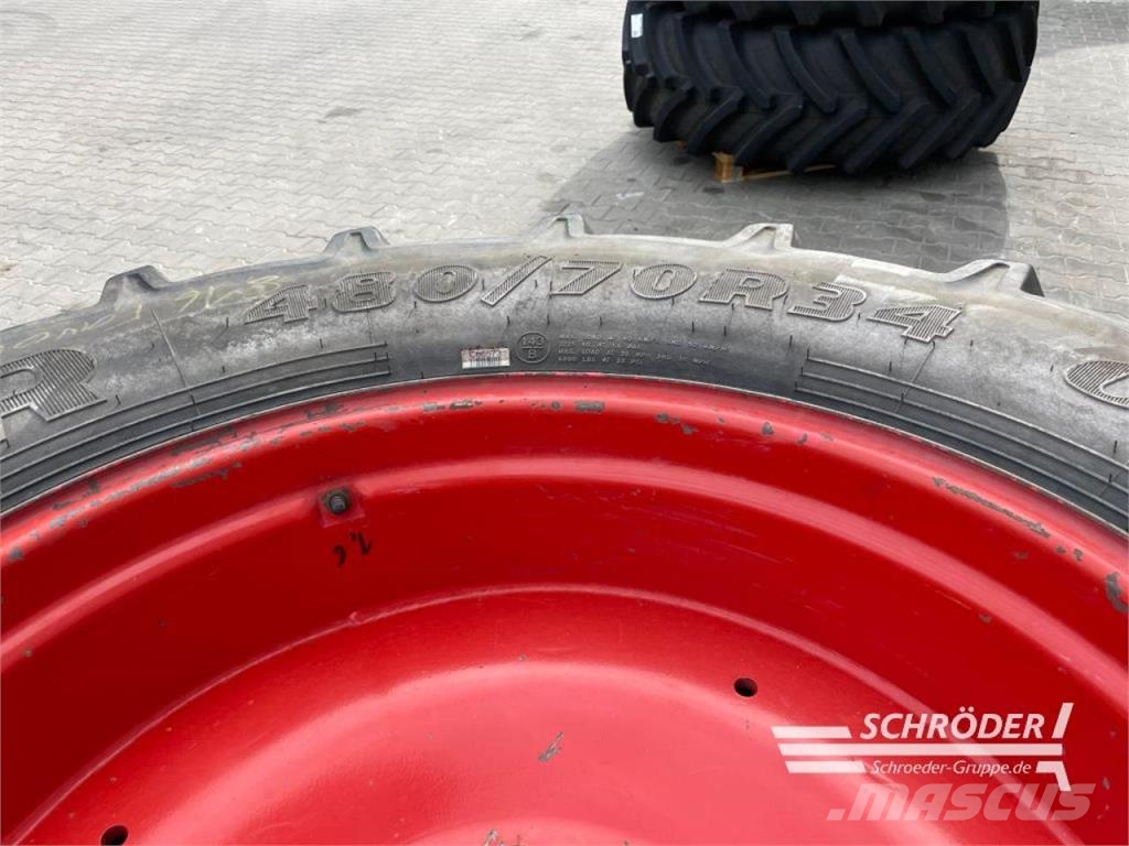 Fendt KOMPLETTRÄDER 2X 480/70R34 GOODYEAR 轮胎、车轮、轮圈