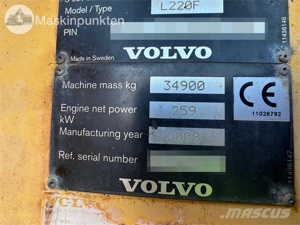 Volvo L220F Kolesni nakladalci