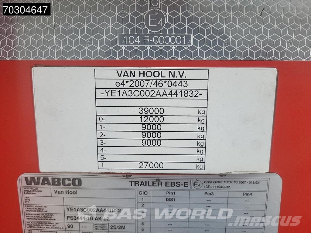 Van Hool 20Ft Containerframe/Skiploader semi-trailers