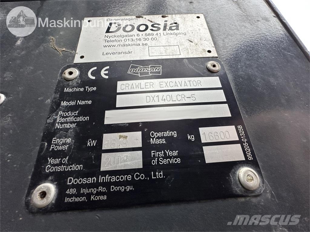 Doosan DX 140 LCR-5 Excavadoras sobre orugas