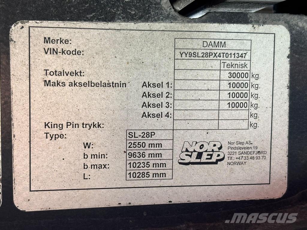 Damm DPS240/SL-28M BOX L=7582 mm Reboques estrado/caixa aberta
