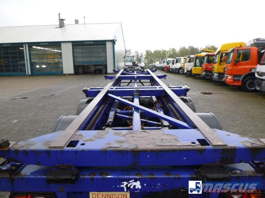 Dennison 3-axle container trailer 20-30-40-45 ft Kontejnerske poluprikolice