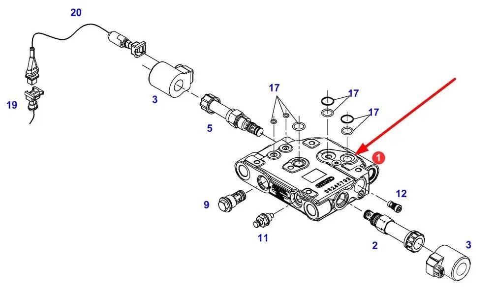 Fendt 828 VARIO Front linkage valve HYDAC G835920100021 Hydraulik