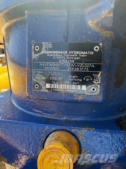 Brueninghaus Hydromatik A6VE160 USED TRAVEL MOTOR Hydraulics