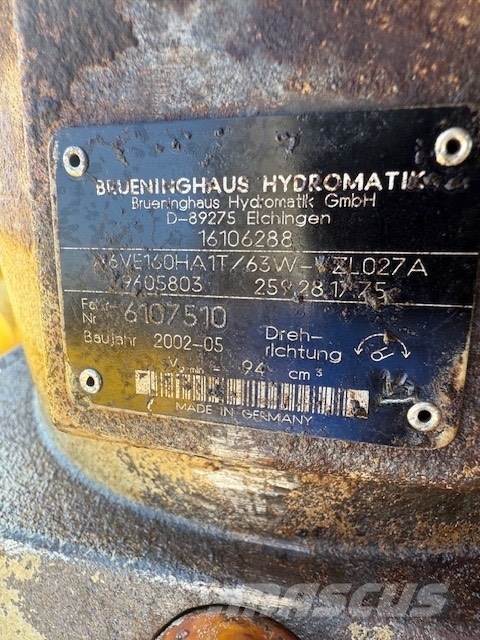 Brueninghaus Hydromatik A6VE160 USED TRAVEL MOTOR Hydraulics