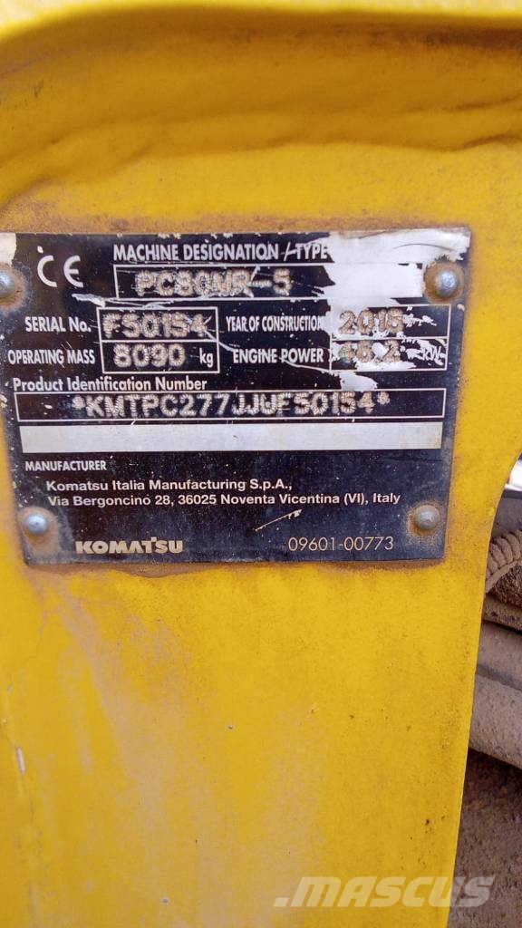 Komatsu PC 80 MR-5 Midi-gravemaskiner 7t - 12t