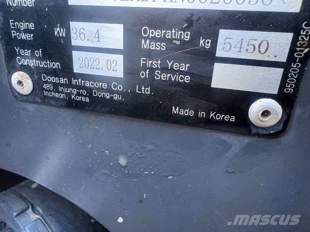 Doosan DX 50 Z Mini ekskavatori < 7 t