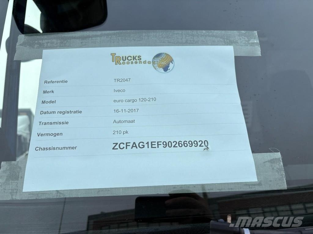 Iveco Eurocargo 120 E 21 + LOAD LIFT + EURO 6 Box body trucks
