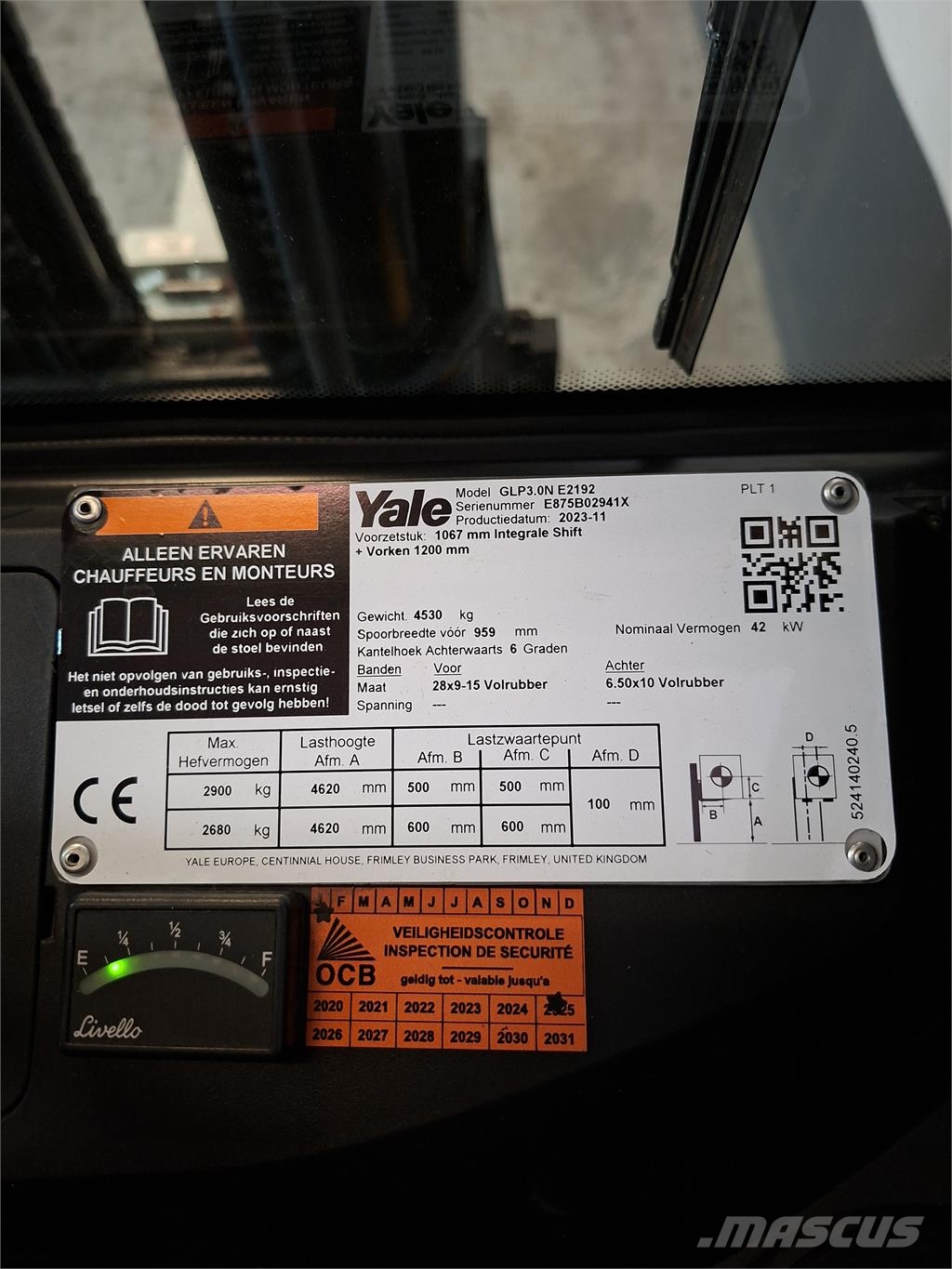 Yale GLP3.0N E2192  2023 LPG heftrucks