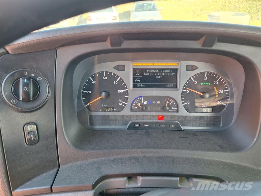 Mercedes-Benz AXOR 1829 + HR PALFINGER PK 8502 شاحنات مسطحة/مفصلية الجوانب