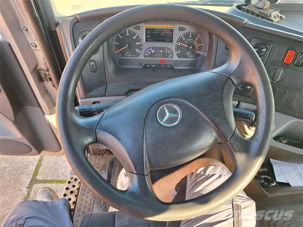 Mercedes-Benz AXOR 1829 + HR PALFINGER PK 8502 شاحنات مسطحة/مفصلية الجوانب