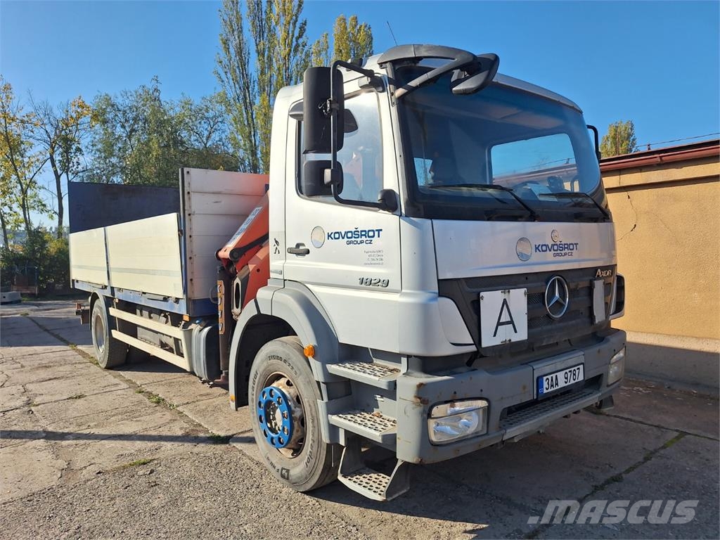 Mercedes-Benz AXOR 1829 + HR PALFINGER PK 8502 شاحنات مسطحة/مفصلية الجوانب