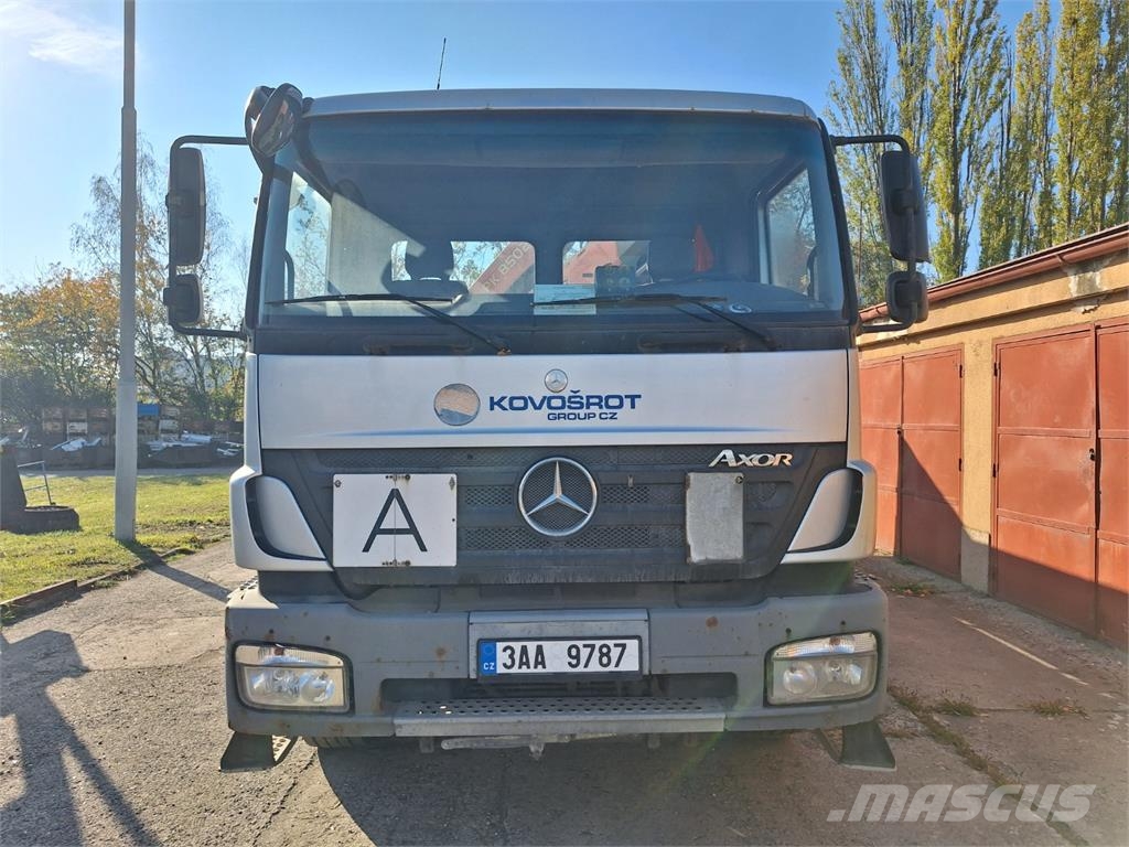 Mercedes-Benz AXOR 1829 + HR PALFINGER PK 8502 شاحنات مسطحة/مفصلية الجوانب