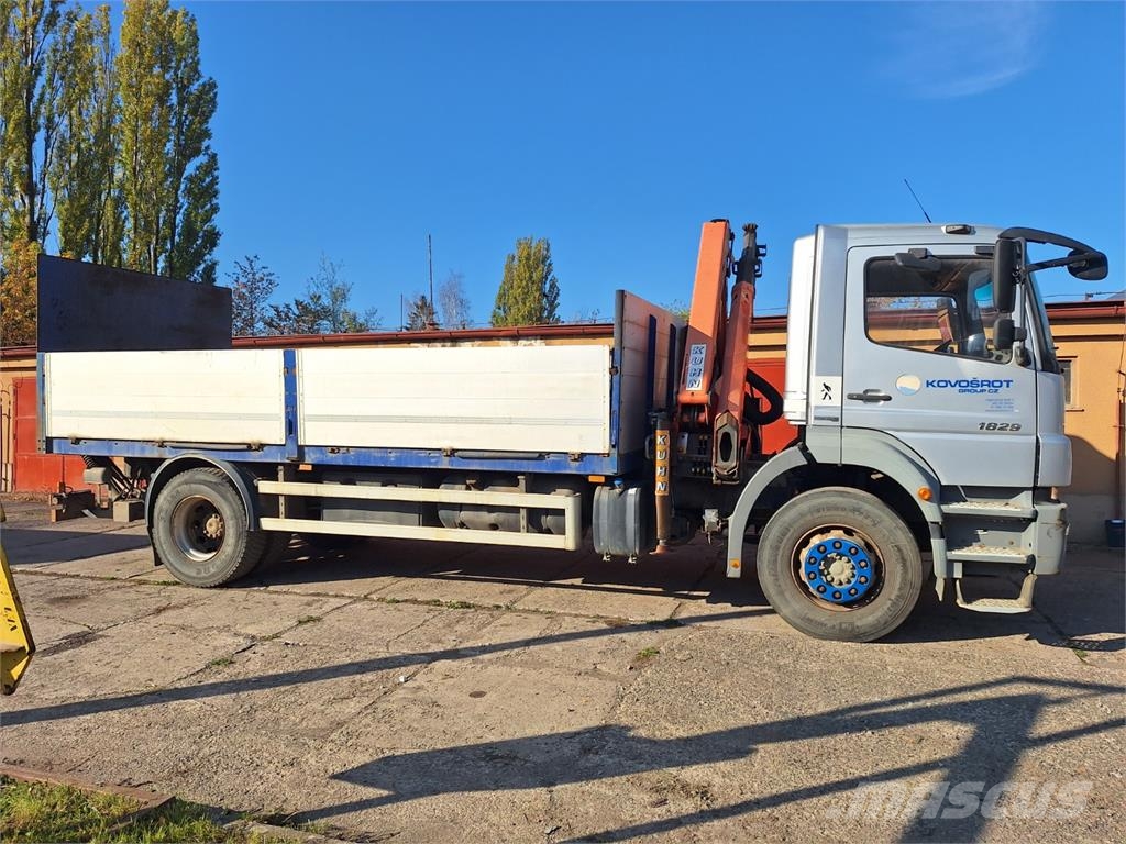Mercedes-Benz AXOR 1829 + HR PALFINGER PK 8502 شاحنات مسطحة/مفصلية الجوانب