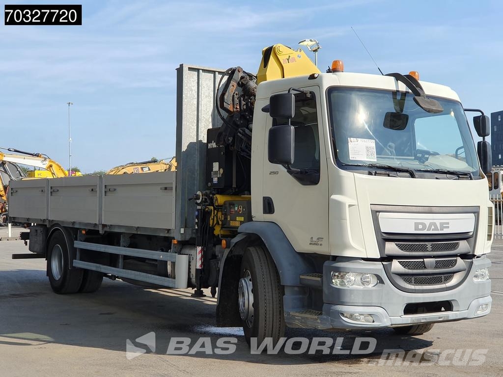 DAF LF 250 4X2 HYVA Crane Remote Euro 6 Φορτηγά Kαρότσα με ανοιγόμενα πλαϊνά