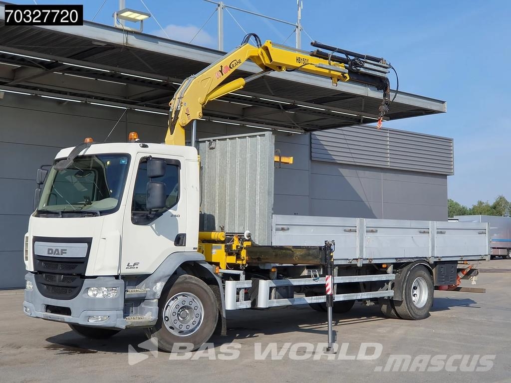 DAF LF 250 4X2 HYVA Crane Remote Euro 6 Camiones de cama baja