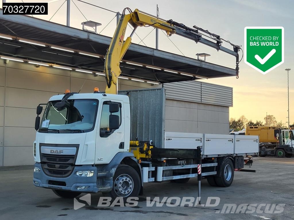 DAF LF 250 4X2 HYVA Crane Remote Euro 6 Caminhões de mesa/dropside