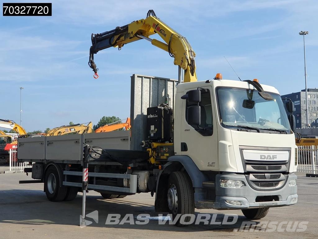 DAF LF 250 4X2 HYVA Crane Remote Euro 6 Camiones de cama baja