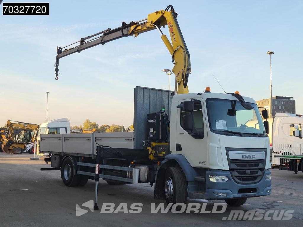 DAF LF 250 4X2 HYVA Crane Remote Euro 6 Φορτηγά Kαρότσα με ανοιγόμενα πλαϊνά