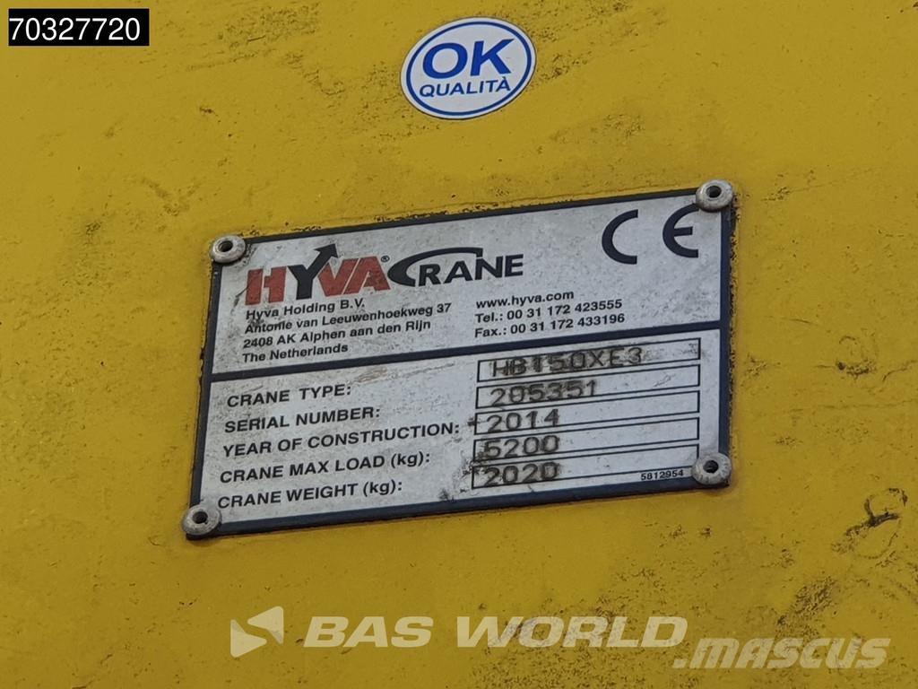 DAF LF 250 4X2 HYVA HB150XE3 Crane Kran Remote Automat 平板栏板货车