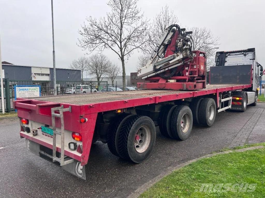 Floor FLO 17 30H 3 AXLE BPW + HIAB 130 R F-1 Semirremolques de plataformas planas/laterales abatibles