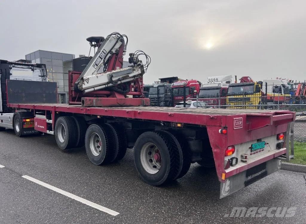 Floor FLO 17 30H 3 AXLE BPW + HIAB 130 R F-1 Semirremolques de plataformas planas/laterales abatibles