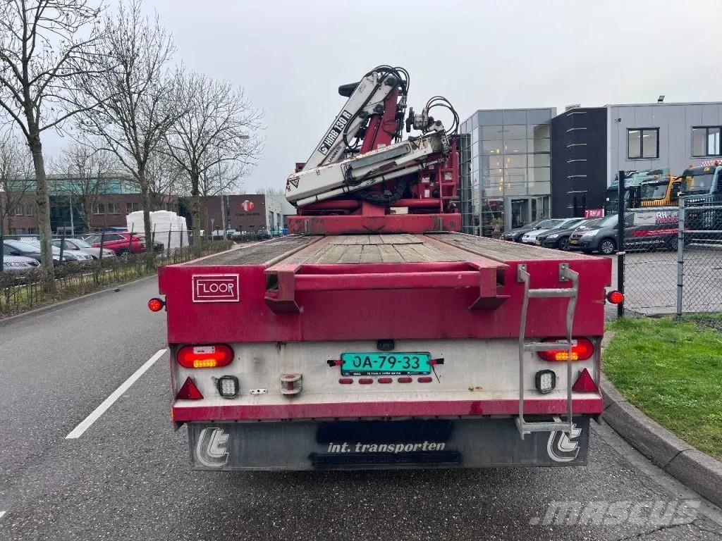 Floor FLO 17 30H 3 AXLE BPW + HIAB 130 R F-1 Semirremolques de plataformas planas/laterales abatibles